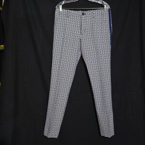 Mr TURK Made in USA M191503 Men's Pants - Blue White Pink Geo - Sz 32*